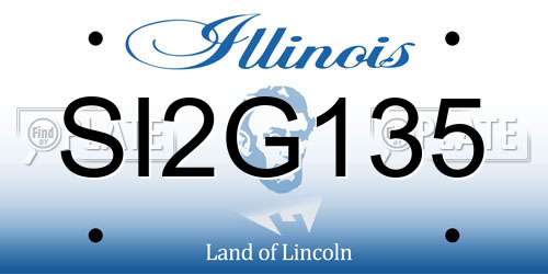 SI2G135 Illinois License Plate