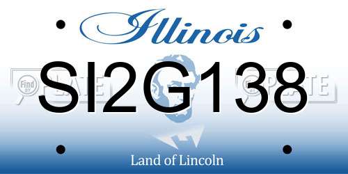 SI2G138 Illinois License Plate
