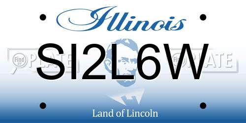 SI2L6W Illinois License Plate