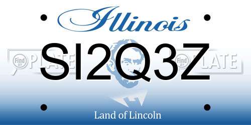 SI2Q3Z Illinois License Plate