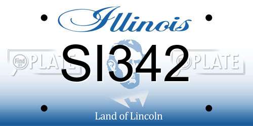 SI342 Illinois License Plate