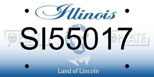 SI55017 Illinois License Plate