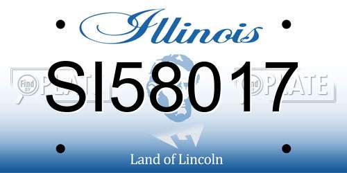 SI58017 Illinois License Plate