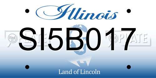 SI5B017 Illinois License Plate