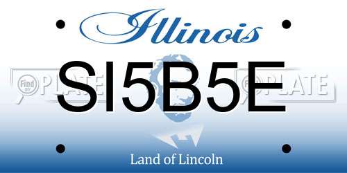 SI5B5E Illinois License Plate