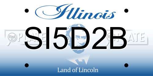SI5D2B Illinois License Plate