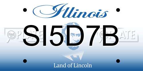 SI5D7B Illinois License Plate