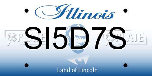 SI5D7S Illinois License Plate