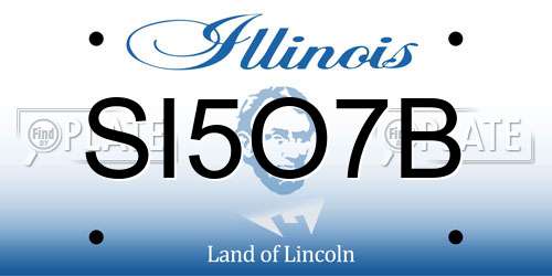 SI5O7B Illinois License Plate