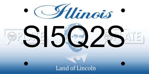 SI5Q2S Illinois License Plate