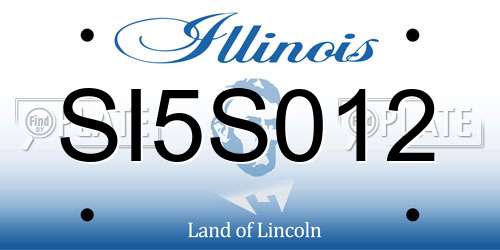 SI5S012 Illinois License Plate