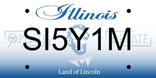 SI5Y1M Illinois License Plate