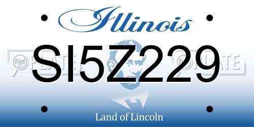 SI5Z229 Illinois License Plate