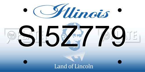 SI5Z779 Illinois License Plate