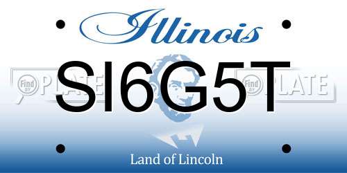 SI6G5T Illinois License Plate