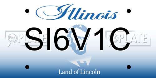 SI6V1C Illinois License Plate