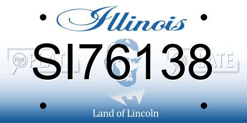 SI76138 Illinois License Plate