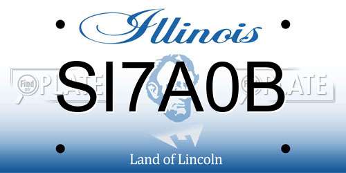 SI7A0B Illinois License Plate