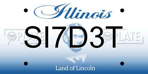 SI7D3T Illinois License Plate