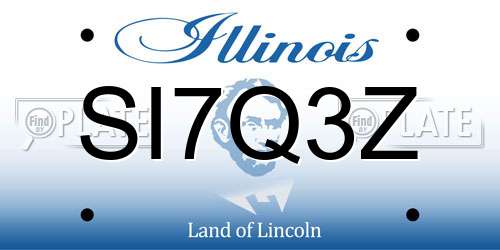 SI7Q3Z Illinois License Plate