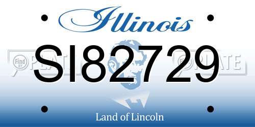 SI82729 Illinois License Plate