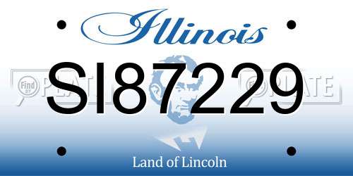 SI87229 Illinois License Plate