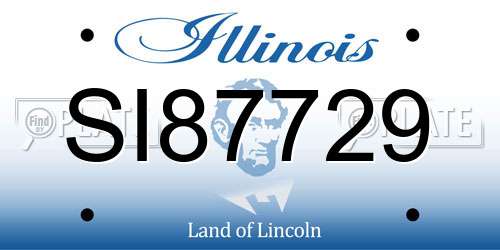 SI87729 Illinois License Plate