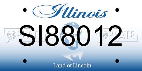 SI88012 Illinois License Plate