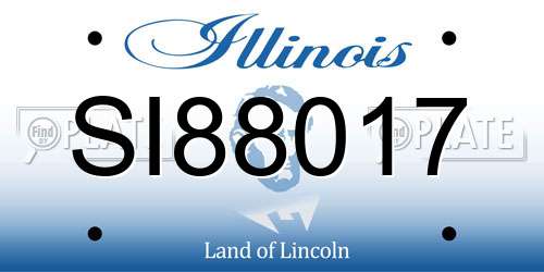 SI88017 Illinois License Plate