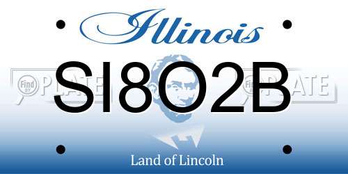 SI8O2B Illinois License Plate