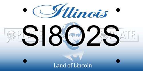SI8O2S Illinois License Plate