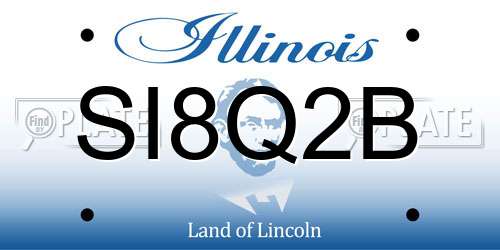 SI8Q2B Illinois License Plate