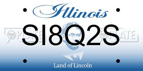 SI8Q2S Illinois License Plate