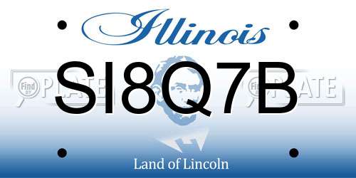 SI8Q7B Illinois License Plate