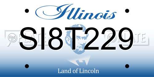 SI8T229 Illinois License Plate