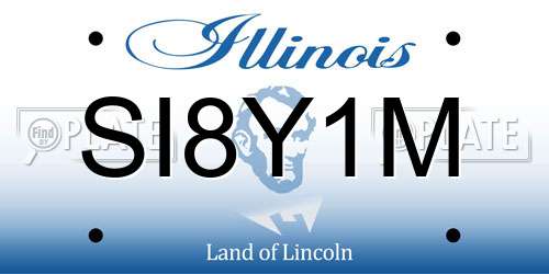 SI8Y1M Illinois License Plate