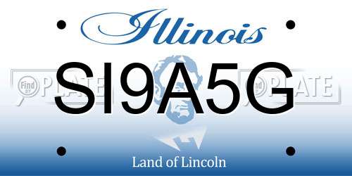 SI9A5G Illinois License Plate