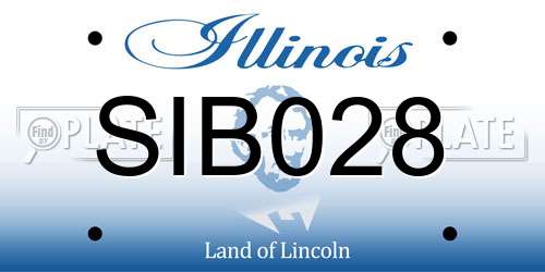 SIB028 Illinois License Plate