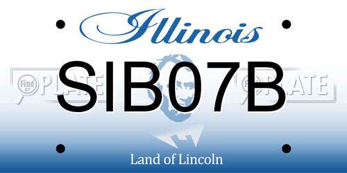 SIB07B Illinois License Plate