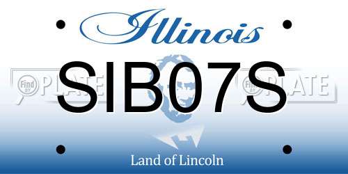 SIB07S Illinois License Plate