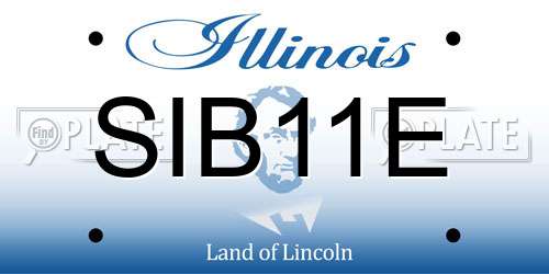 SIB11E Illinois License Plate