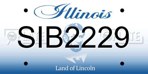 SIB2229 Illinois License Plate