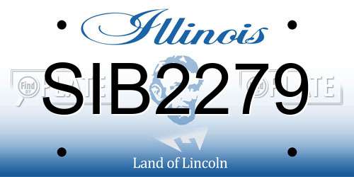 SIB2279 Illinois License Plate