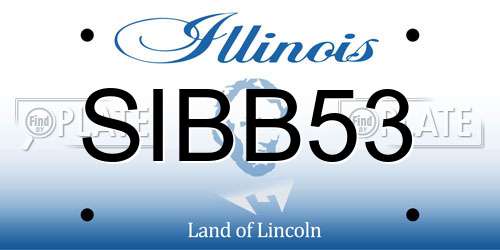 SIBB53 Illinois License Plate