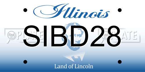 SIBD28 Illinois License Plate