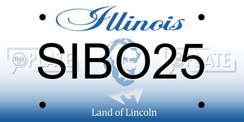 SIBO25 Illinois License Plate