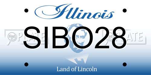 SIBO28 Illinois License Plate