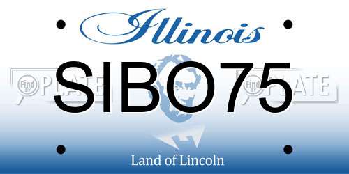 SIBO75 Illinois License Plate