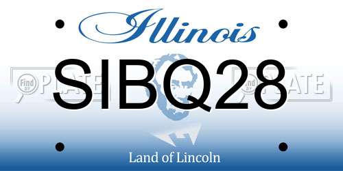 SIBQ28 Illinois License Plate