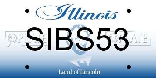 SIBS53 Illinois License Plate